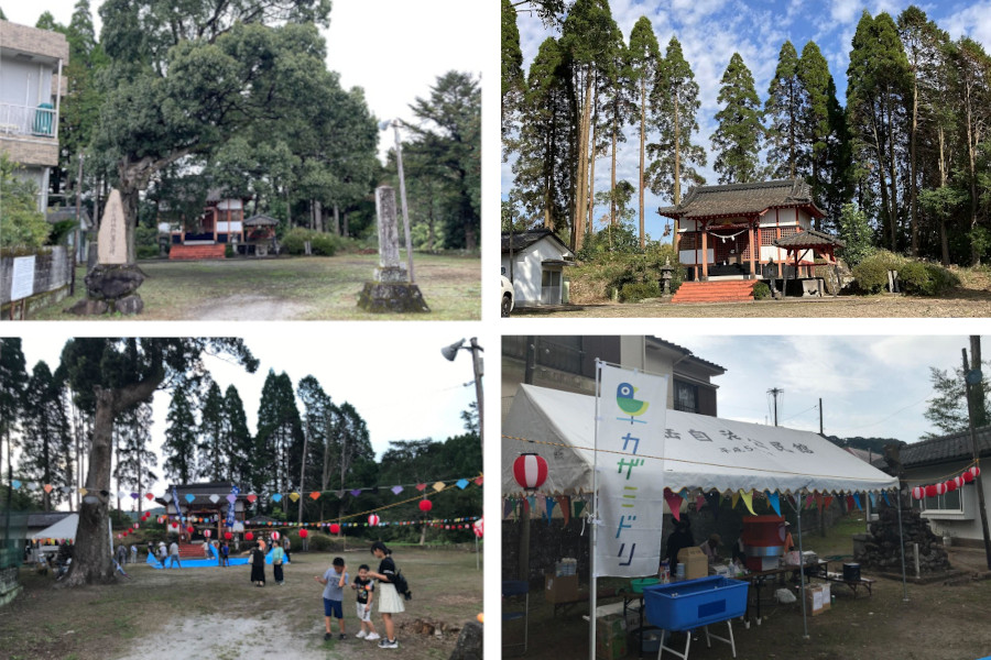 （一社）カザミドリ、智賀尾神社の環境整備と地域行事を支援