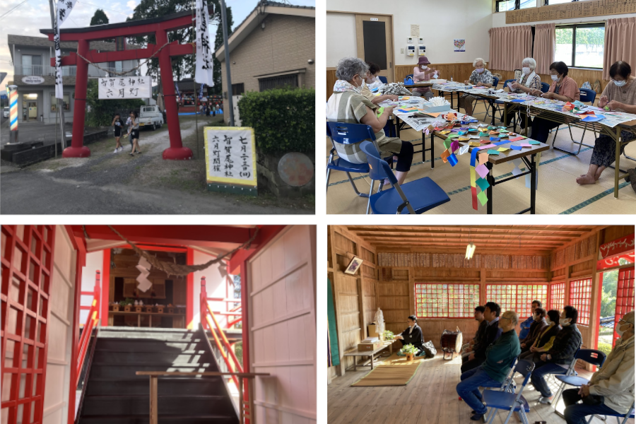 (一社)カザミドリ、智賀尾神社の整備と地域行事を支援