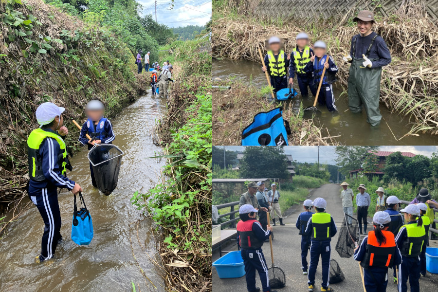 内郷小学校（新潟県柏崎市）の自然学習に参加